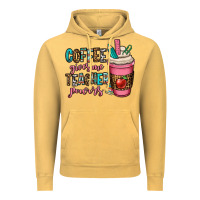 Vintage Mustard coffee gives me teacher powers Vintage Hoodie - OliviaCreatesArt