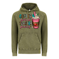 Vintage Olive coffee gives me teacher powers Vintage Hoodie - OliviaCreatesArt
