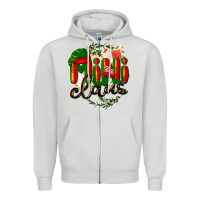 Dove Grey mini claus christmas Zipper Hoodie - BarkalooDesign