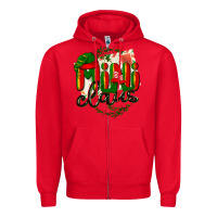 Red mini claus christmas Zipper Hoodie - BarkalooDesign