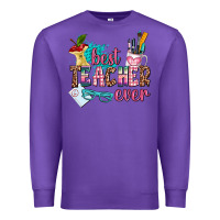 Purple best teacher ever Premium Sweatshirt - AdoDesignShop