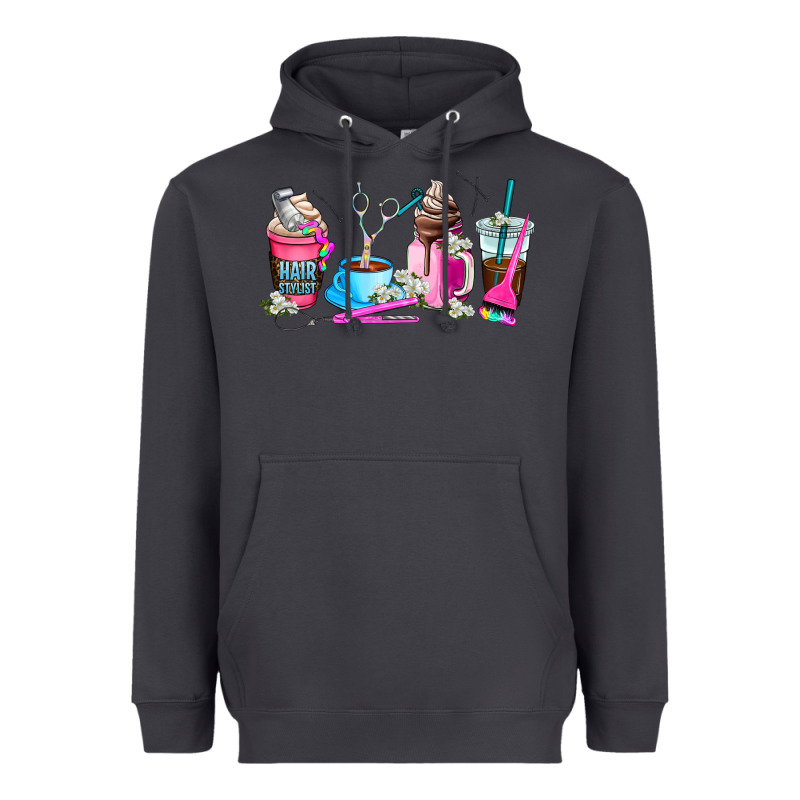 Hair Stylist Coffee Cup Heavyweight Hoodie by AdoDesignShop | Teevron