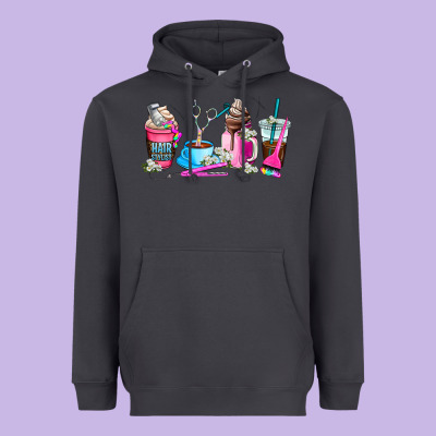 Hair Stylist Coffee Cup Heavyweight Hoodie Designed By Adodesignshop