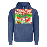 Vintage Denim Watermelon and coconut summer 20oz skinny tumbler Vintage Hoodie - FaDigitalArtStudio