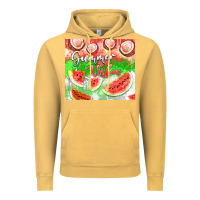 Vintage Mustard Watermelon and coconut summer 20oz skinny tumbler Vintage Hoodie - FaDigitalArtStudio
