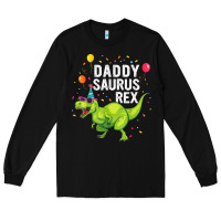 Black Mens Daddysaurus T Rex Dinosaur Daddy Family Matching Gifts Idea Long Sleeve Tee - maiPhamDesign