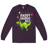 Plum Mens Daddysaurus T Rex Dinosaur Daddy Family Matching Gifts Idea Long Sleeve Tee - maiPhamDesign