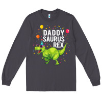 Smoke Mens Daddysaurus T Rex Dinosaur Daddy Family Matching Gifts Idea Long Sleeve Tee - maiPhamDesign