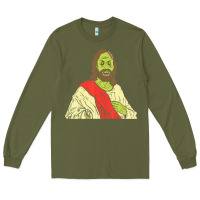 Army Green zombie jesus halloween costume christian christ Long Sleeve Tee - maiPhamDesign