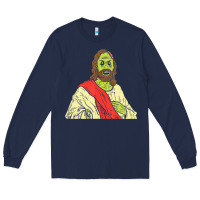 Navy zombie jesus halloween costume christian christ Long Sleeve Tee - maiPhamDesign