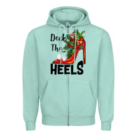 Deck The Heels Christmas Zipper Hoodie | Teevron