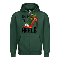 Sports Green deck the heels Christmas Zipper Hoodie - BarkalooDesign