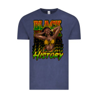 Vintage Denim Black history afro woman Vintage Tee - HowdyJamesFarm