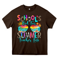 Chocolate Brown school's out for summer teacher life Heavy Core Tee - RanaPortraitStore
