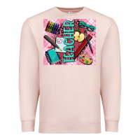 Pale Pink teacher Premium Sweatshirt - AdoDesignShop