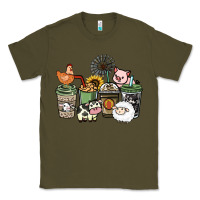 Army Green Farm animal coffee cups Classic Tee - HowdyJamesFarm