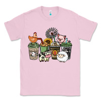 Bubblegum Pink Farm animal coffee cups Classic Tee - HowdyJamesFarm