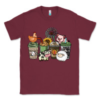 Burgundy Farm animal coffee cups Classic Tee - HowdyJamesFarm