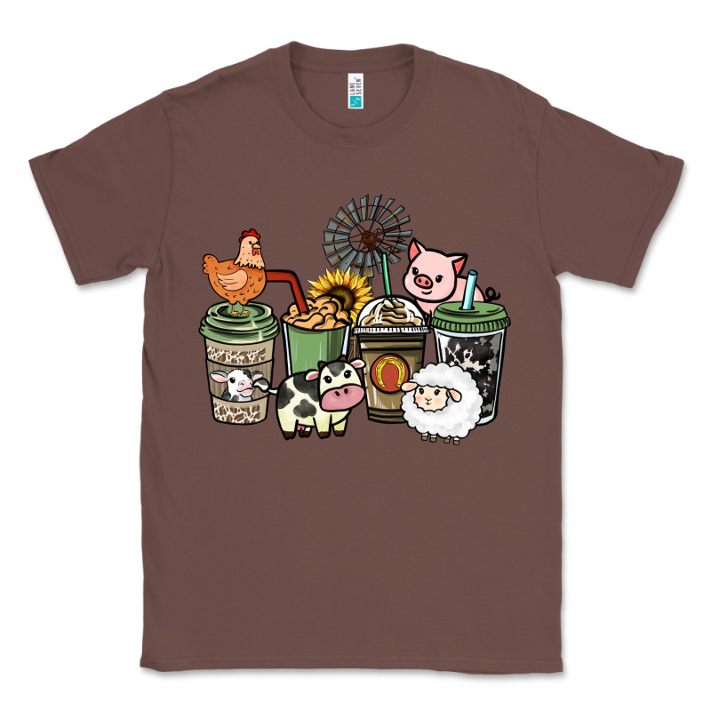 Farm Animal Coffee Cups Classic Tee by HowdyJamesFarm | Teevron