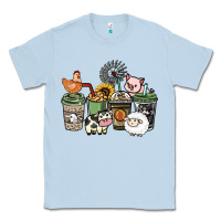 Dusty Blue Farm animal coffee cups Classic Tee - HowdyJamesFarm