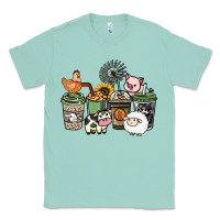 Seafoam Farm animal coffee cups Classic Tee - HowdyJamesFarm