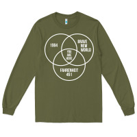 Army Green 1984 Brave New World Fahrenheit 451 Conspiracy T-Shirt Long Sleeve Tee - maiPhamDesign
