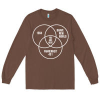 Chestnut 1984 Brave New World Fahrenheit 451 Conspiracy T-Shirt Long Sleeve Tee - maiPhamDesign