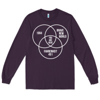 Plum 1984 Brave New World Fahrenheit 451 Conspiracy T-Shirt Long Sleeve Tee - maiPhamDesign
