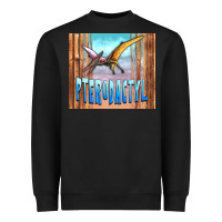 Black dinosaur pterodactyl Heavyweight Sweatshirt - Artiststas