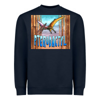 Navy dinosaur pterodactyl Heavyweight Sweatshirt - Artiststas