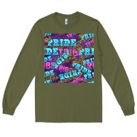 Army Green pride tribe seamless pattern Long Sleeve Tee - FaDigitalArtStudio