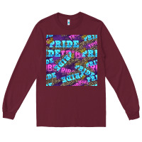 Burgundy pride tribe seamless pattern Long Sleeve Tee - FaDigitalArtStudio