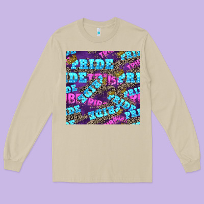 Pride Tribe Seamless Pattern Long Sleeve Tee Designed By Fadigitalartstudio