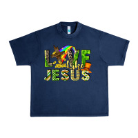 Navy Love like Jesus Urban Heavy Tee - CowGirlArtShop