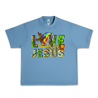 Pebble Blue Love like Jesus Urban Heavy Tee - CowGirlArtShop