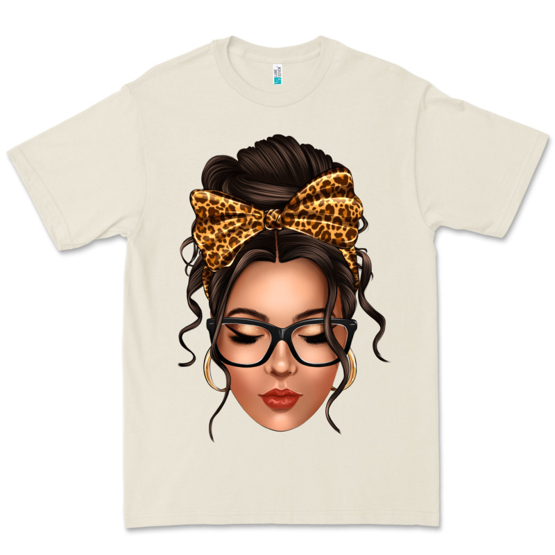 Caucasian Leopard Messy Bun Premium Tee by texasbilliewilder | Teevron