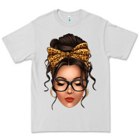 Dove Grey caucasian leopard messy bun Premium Tee - texasbilliewilder