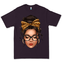Plum caucasian leopard messy bun Premium Tee - texasbilliewilder