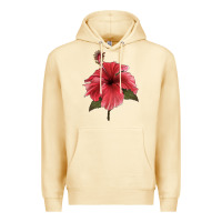 Pina Colada Puerto Rican Hibiscus Flower Illustrations Premium Hoodie - LillyAllenDesigns