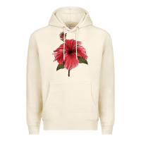 Tofu Puerto Rican Hibiscus Flower Illustrations Premium Hoodie - LillyAllenDesigns