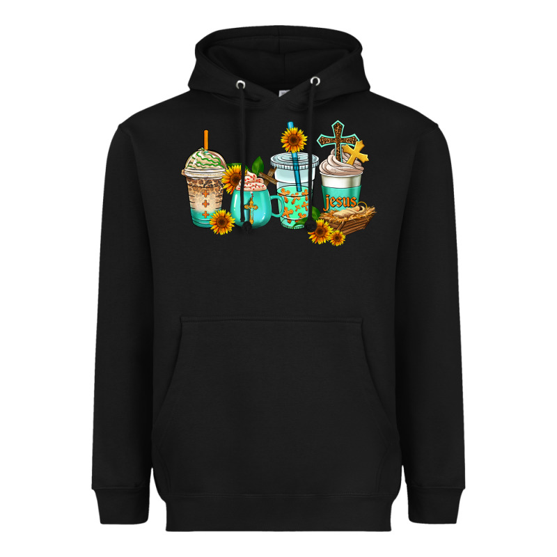 Jesus Coffee Cups Heavyweight Hoodie by AdoDesignShop | Teevron