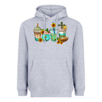 Heather Grey jesus coffee cups Heavyweight Hoodie - AdoDesignShop