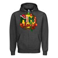 Charcoal Heather mimi claus christmas Zipper Hoodie - BarkalooDesign