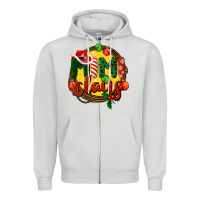 Dove Grey mimi claus christmas Zipper Hoodie - BarkalooDesign