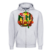 Heather Grey mimi claus christmas Zipper Hoodie - BarkalooDesign