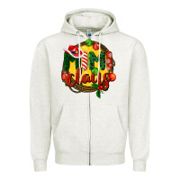 Oatmeal Heather mimi claus christmas Zipper Hoodie - BarkalooDesign