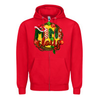 Red mimi claus christmas Zipper Hoodie - BarkalooDesign