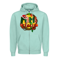 Seafoam mimi claus christmas Zipper Hoodie - BarkalooDesign