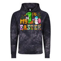 Cloud Black Easter Day My first Easter with eggs and rabbits Vintage Hoodie - OliviaCreatesArt