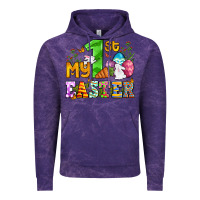Cloud Purple Easter Day My first Easter with eggs and rabbits Vintage Hoodie - OliviaCreatesArt